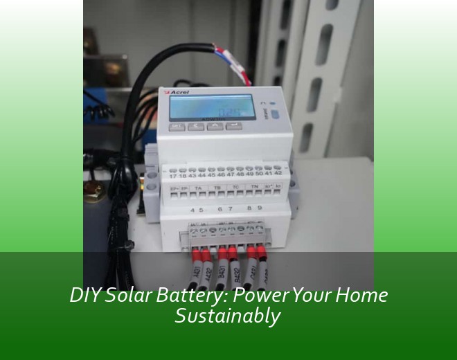 DIY Solar Battery: Power Your Home Sustainably